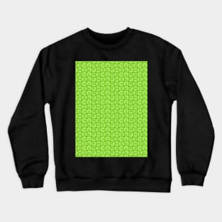 Retro Inspired D20 Circles Seamless Pattern - Lime Green Crewneck Sweatshirt